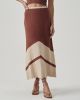 Chevron Midi Skirt