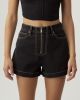 Zip Denim Shorts